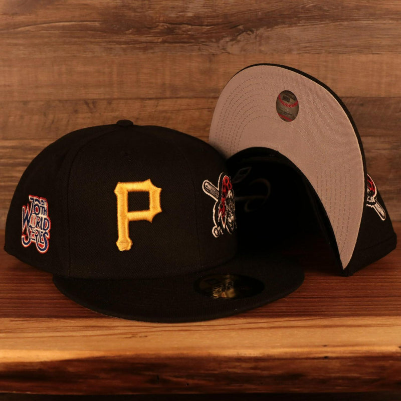 New Era Pittsburgh Pirates Black Patch Pride Gray UV 5950 59Fifty Fitted Cap