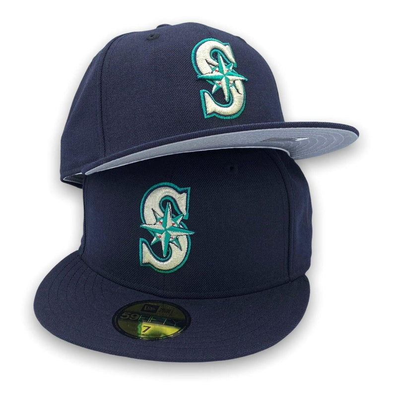 New Era Seattle Mariners Authentic Collection 5950 59FIFTY Fitted Navy Blue Hat