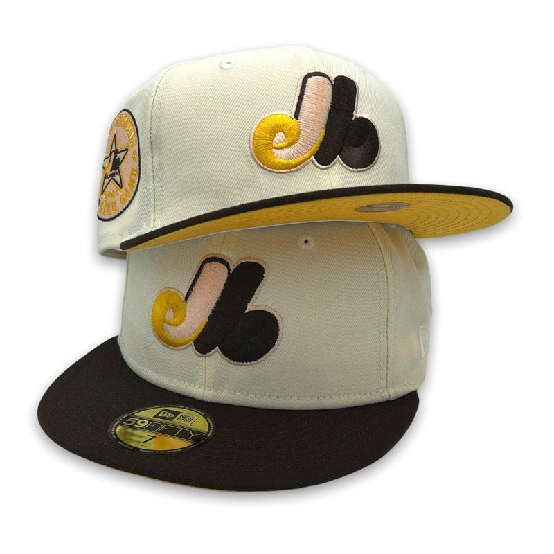 New Era Expos 5950 59Fifty Fitted Chrome White Brown Yellow UV Bottom