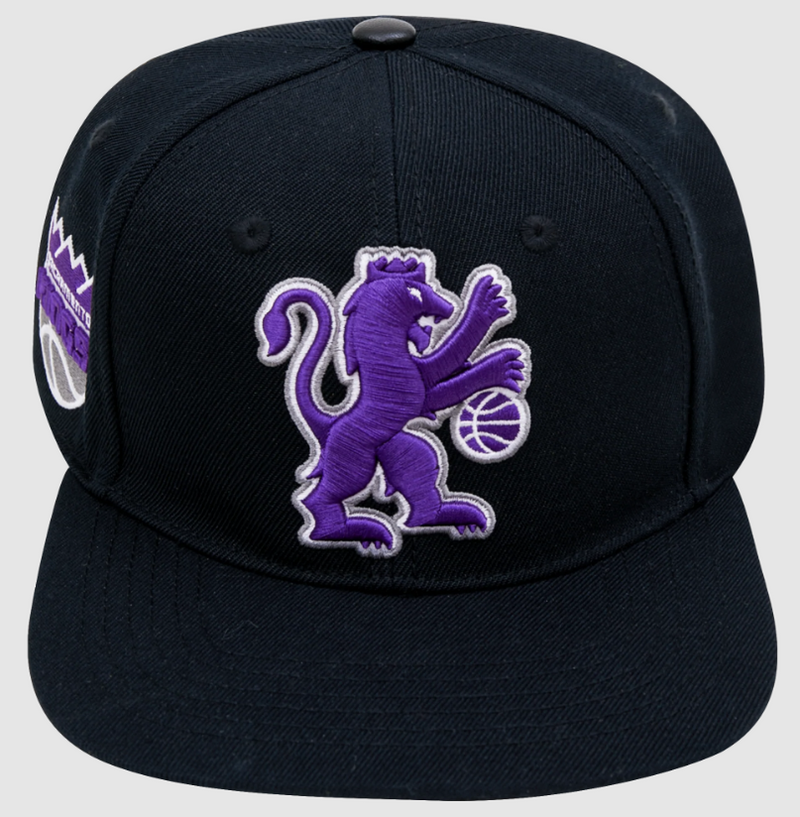 Pro Standard Sacramento Kings Classic Logo Snapback Hat Black Purple White Patch